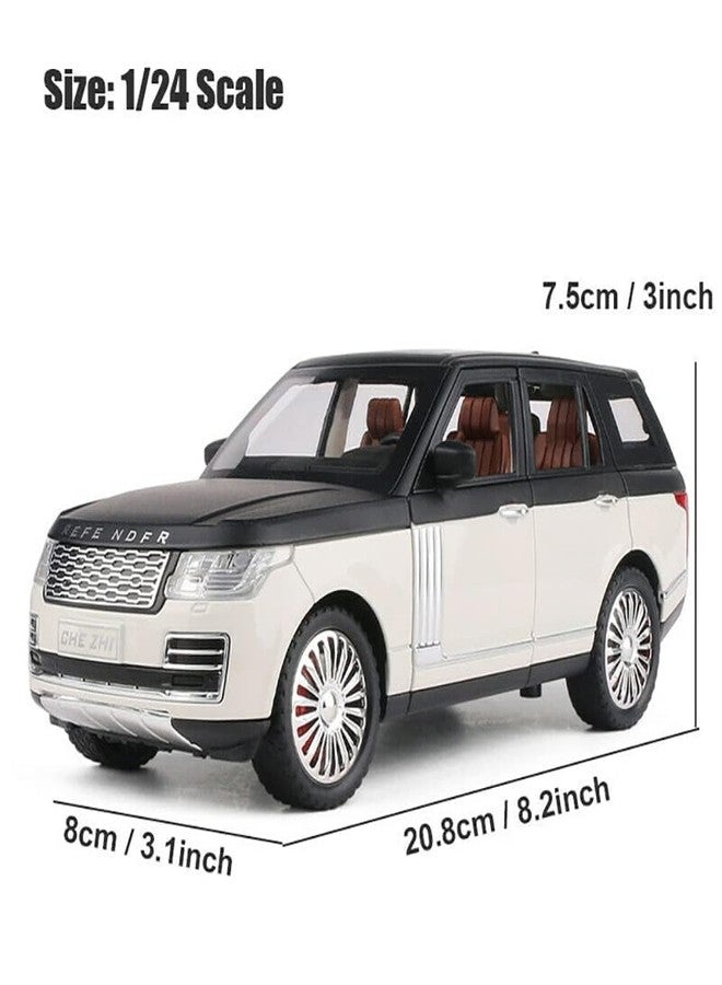 VARIYA ENTERPRISE® 1/24 Big Range Rover REFENDER Toy Car Metal Pull Back Diecast Car with Openable Door and Sound Light, Gifts Toys for Kids【 White 】 - Image 2